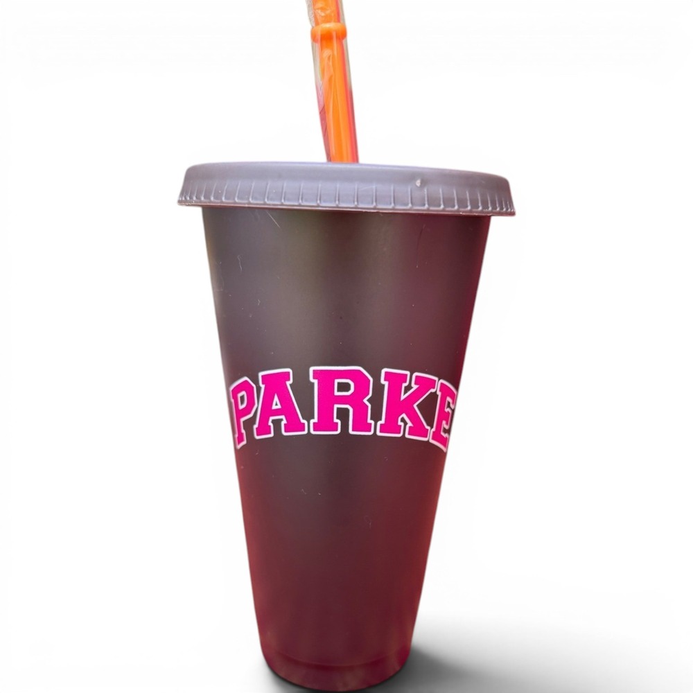 2026 LIMITED EDITION Dunkin PARKE Collaboration Tumbler Black Pink Logo Straw
